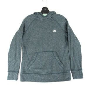 Adidas Sweater Womens Medium Ultimate Hoodie Climawarm Green Pockets‎ Thumbholes